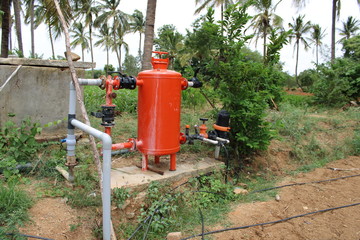 Fototapeta na wymiar Drip Irrigation Machine Ready to Supply Water