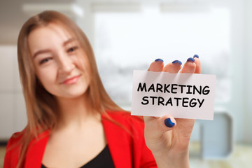 Business, technology, internet and networking concept. Young entrepreneur showing keyword:...