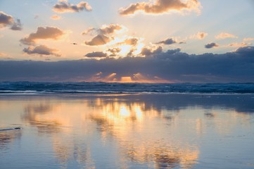 Sunset ouver the water