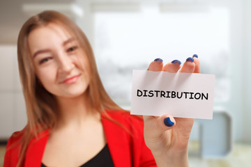 Business, technology, internet and networking concept. Young entrepreneur showing keyword:...