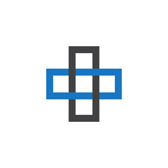 Medical cross graphic design template vector isolated