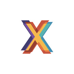 Initials letters X logo design vectors modern colorful