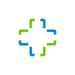 Medical cross graphic design template vector isolated