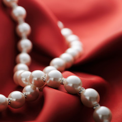 Pearl necklace abstract