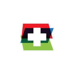 Obraz premium Medical cross graphic design template vector isolated