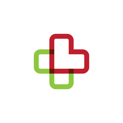 Fototapeta premium Medical cross graphic design template vector isolated