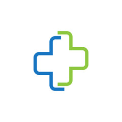 Fototapeta premium Medical cross graphic design template vector isolated