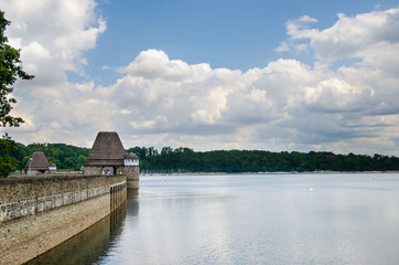 Old water dam.  Mohnesee Dam.