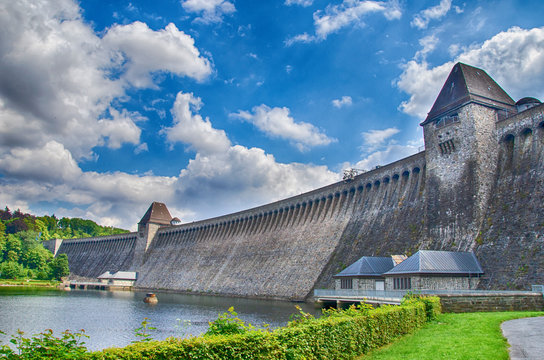 Old water dam.  Mohnesee Dam.