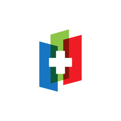 Obraz premium Medical cross graphic design template vector isolated