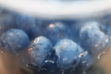 fresh berries blueberries close-up scattered