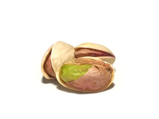 Pistachio nut very good for healthy white background