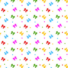  seamless ribbon bows pattern. colorful ribbon bows texture.  pattern for kids. Background