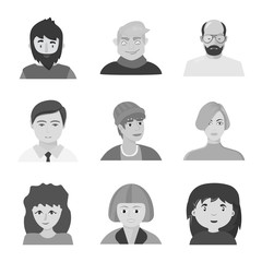 Vector design of avatar and creative sign. Collection of avatar and person vector icon for stock.