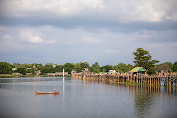 MANDALAY/MYANMAR(BURMA) - 30th July, 2019 : U BEIN BRIDGE is one of the famous teakwood bridge in...