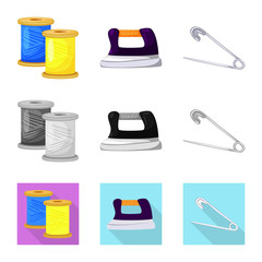 Vector design of craft and handcraft icon. Collection of craft and industry vector icon for stock.