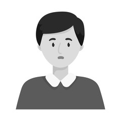 Vector design of guy and young symbol. Set of guy and cute vector icon for stock.