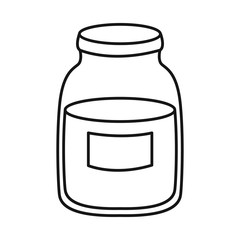 Vector illustration of jar and milk icon. Collection of jar and bottle vector icon for stock.