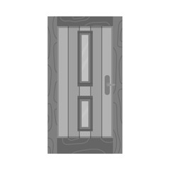 Vector design of door and wooden icon. Set of door and room stock vector illustration.