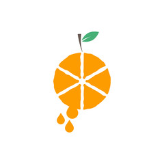 Orange fruit graphic design template vector isolated