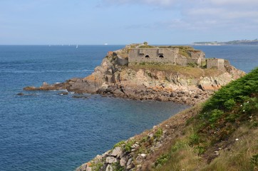 Fototapeta na wymiar Fort de l'îlette, Kermorvan, le Conquet, Brittany, France