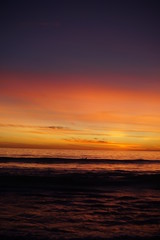 VIBRANT SUNSET WITH SURFERS SPORTS