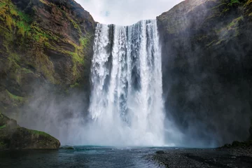 Fototapete Skogafoss-Wasserfall in Island © Volodymyr Shevchuk