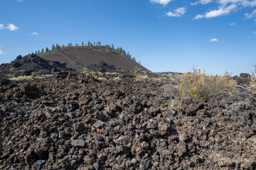 View of Lava Butte in Lava Lands at Newberry National Volcanic Monument in Central Oregon
