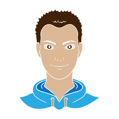 Avatar of a man with red hair.Avatar and face single icon in colour style vector symbol stock illustration.