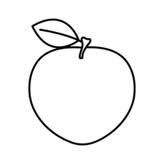 fresh apple fruit nature icon
