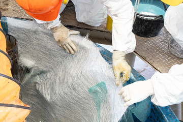 glass fiber material prepare for lining coating repair