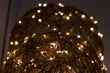 Holiday. Luminous ornaments in the form of a ball