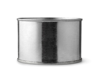 Front view of old tin can