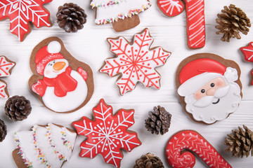 Christmas cookies on a white background