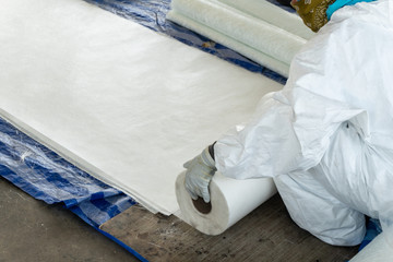 glass fiber material prepare for lining coating repair