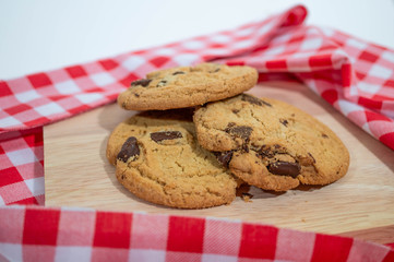 chocolate chip cookies on a plate