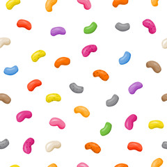 Colorful jelly beans seamless pattern