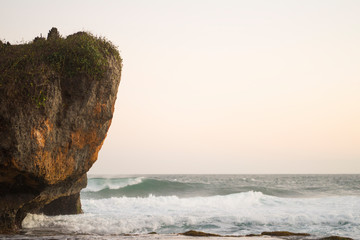 rock and beach