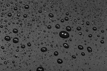 abstract water drops on a dark black  background