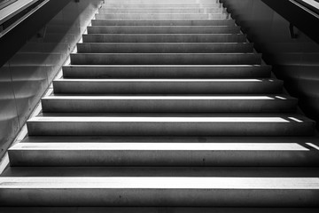 Abstract modern concrete stairs in stairway