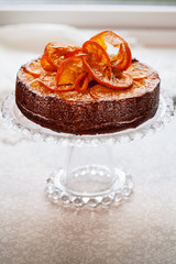 Obraz na płótnie Canvas Orange and chocolate cake