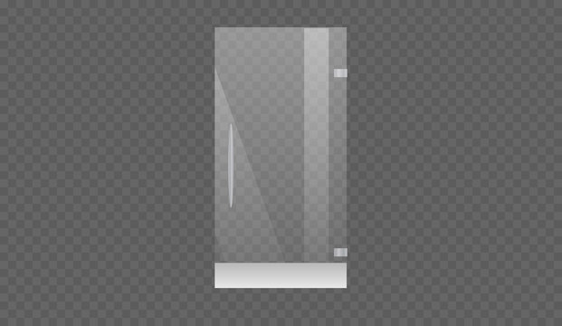 Glass door isolated