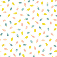 Seamless pattern with ice cream