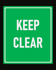 Signs to keep clean on the road