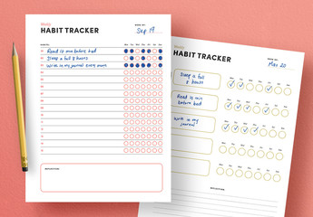 Weekly Habit Tracker DIY Agenda
