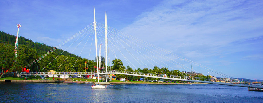 Ypsilon Bridge in Drammen in Norway