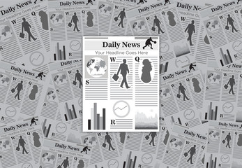 Illustration of a Newspaper, Design of vector Newspaper