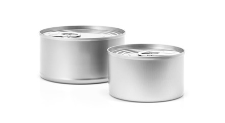 Tin can for preserve food product design mock-up