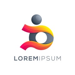 abstract people logo ready to use