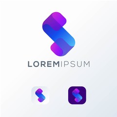 letter S icon logo ready to use